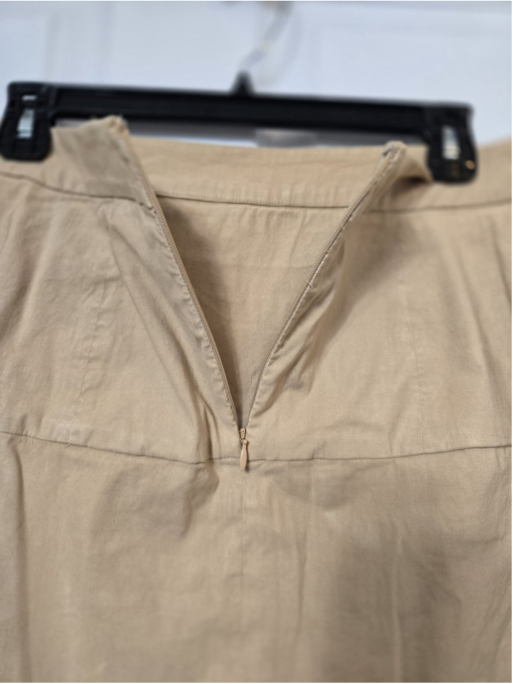 NWT By Anthropologie Linen Wrap Midi Skirt 8 Tan Khaki - Picture 3 of 12